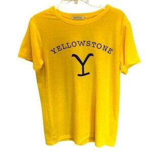 Mislook Unisex Yellowstone Dutton Ranch Brand Logo Tee Yellow Size Men's Large